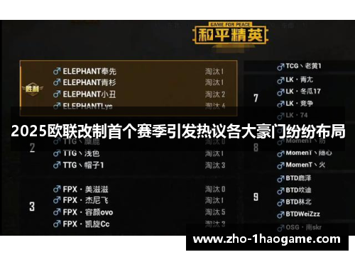 2025欧联改制首个赛季引发热议各大豪门纷纷布局